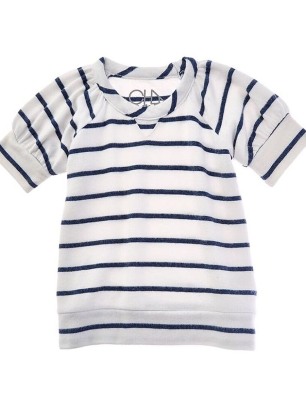 CHASER Toddler Girl's Rpet Bliss Puff Short Sleeve Striped Soft Knit Top Size 3T